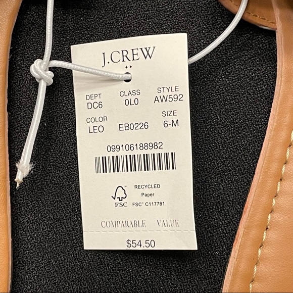 J. Crew Calf Hair Beachside Slide Sandals (Leopard print) Size - 6M - Picture 2 of 4